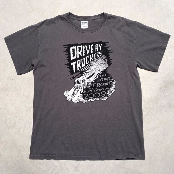 Drive By Truckers 2008 The Home Front World Concert Tour T-Shirt - Size Medium - Picture 1 of 5